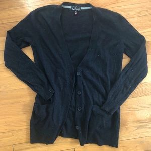 Talula/Aritizia Angora/cashmere (5%) “grandpa cardigan”.